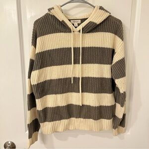 Style & Co green and white knit sweater women’s medium